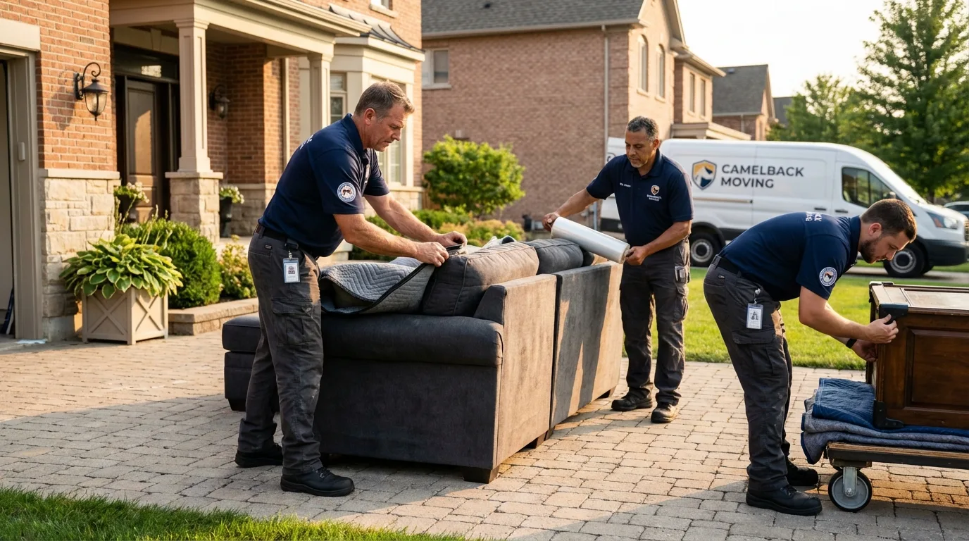 Large estate moving crew wrapping furniture in Ripley, TN